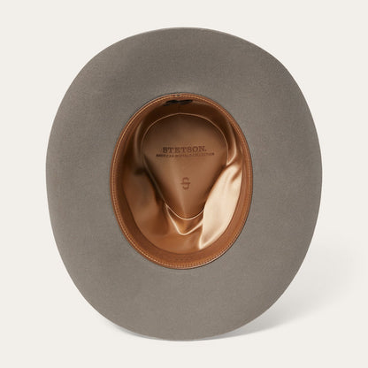 Stetson Drifter Stone hat top view of crown