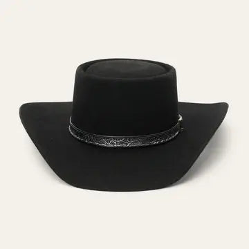Stetson Revenger 4X buffalo felt gambler cowboy hat in Black