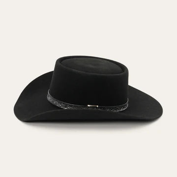 Stetson Revenger Black gambler crown view