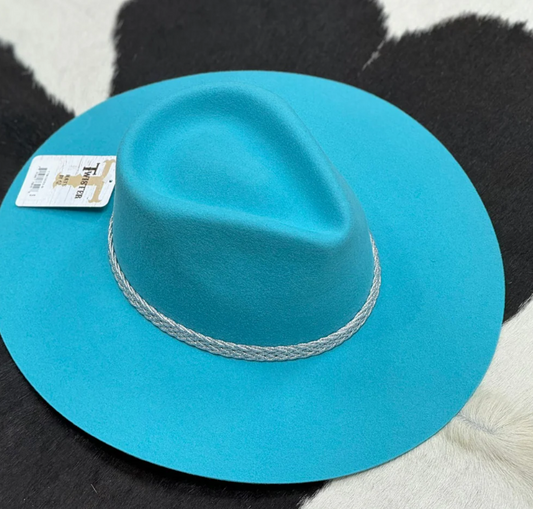 Cowgirl Spirit Turquoise Felt Hat