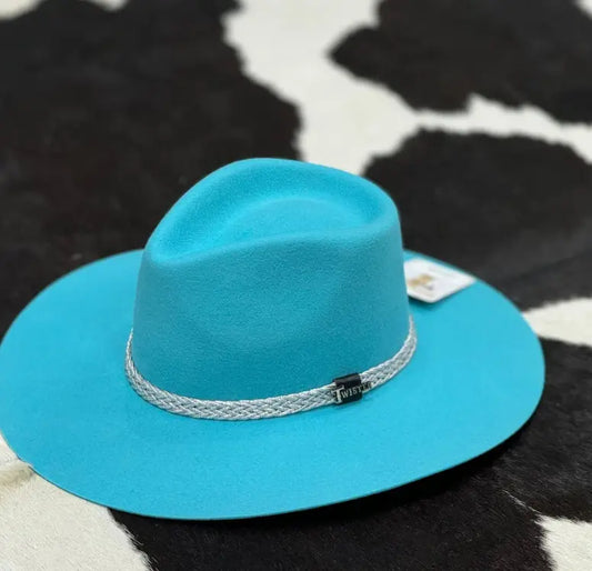Cowgirl Spirit Turquoise Felt Hat M&f