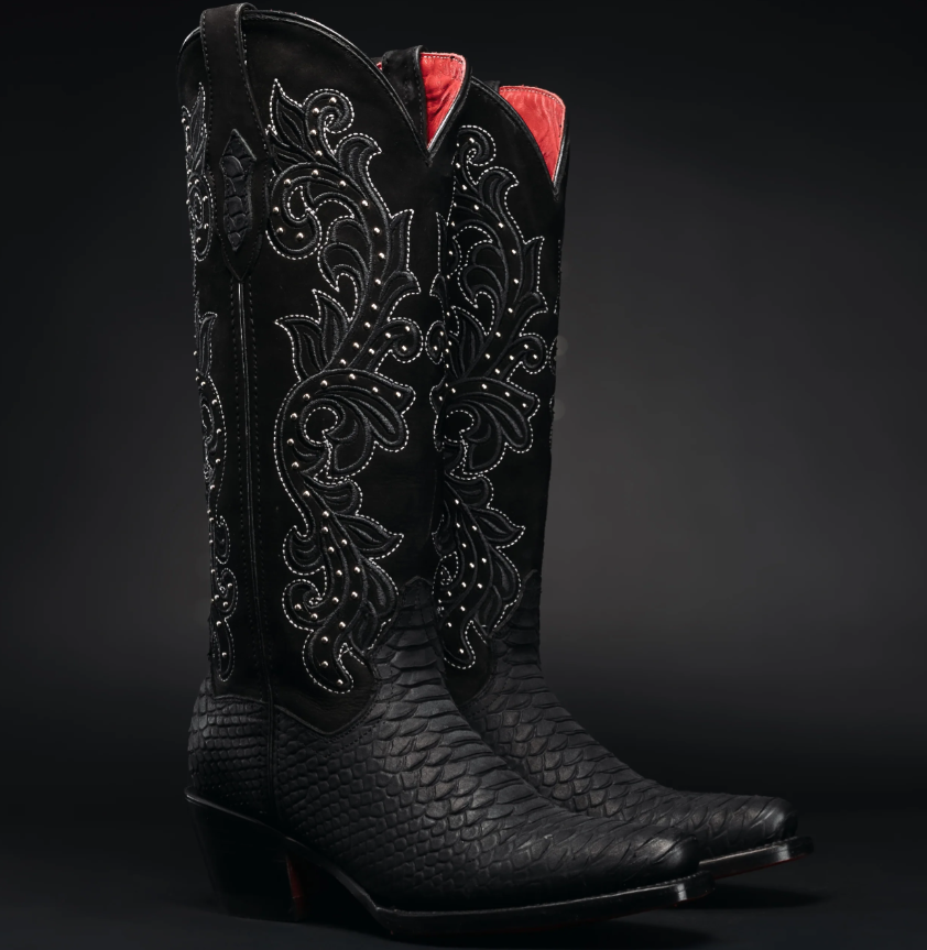 Midnight Rodeo Black Python Cowgirl Boots