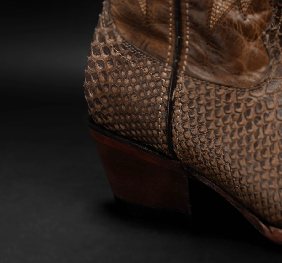 Desert Star Tall Brown Python Cowgirl Boots