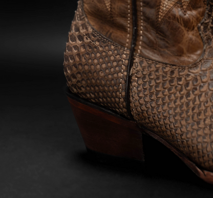 Desert Star Tall Brown Python Cowgirl Boots