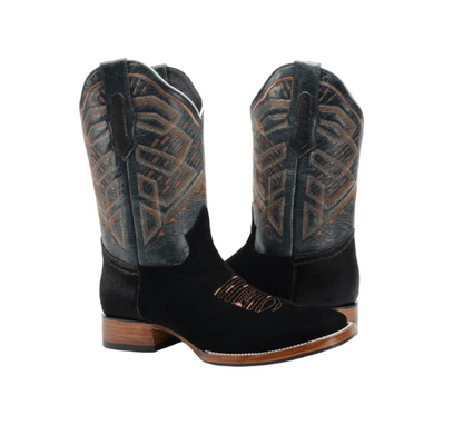 Black Suede cowboy boots
