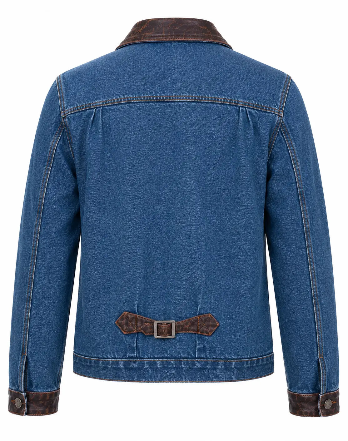 Scully Men’s Denim Jacket with Brown Leather Trim – Western Button Up Last Rodeo Western Wear & Hat Bar