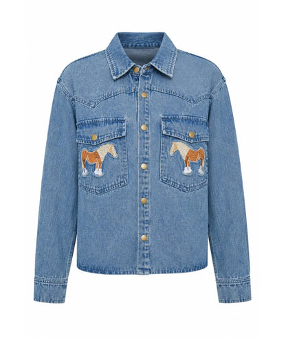Pony Pockets Denim Jacket Blue B