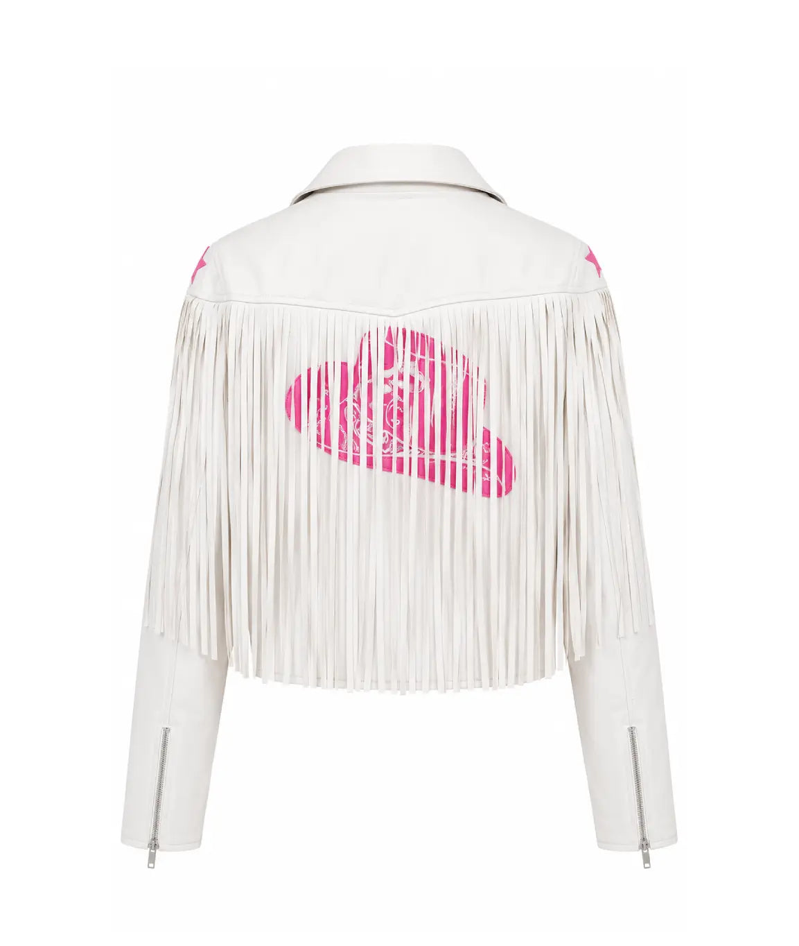 Rodeo Rebel Fringe Leather Jacket Blue B