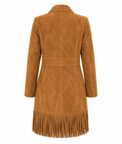 Suede Fringe Coat - Cinnamon - Scully - JSY2C Last Rodeo Western Wear & Hat Bar