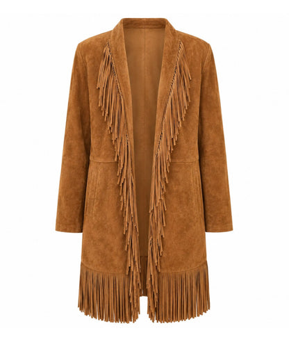 Suede Fringe Coat - Cinnamon - Scully - JSY2C Last Rodeo Western Wear & Hat Bar