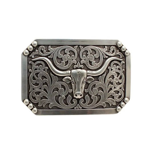 Nocona Longhorn Scroll Belt Buckle Last Rodeo Western Wear & Hat Bar