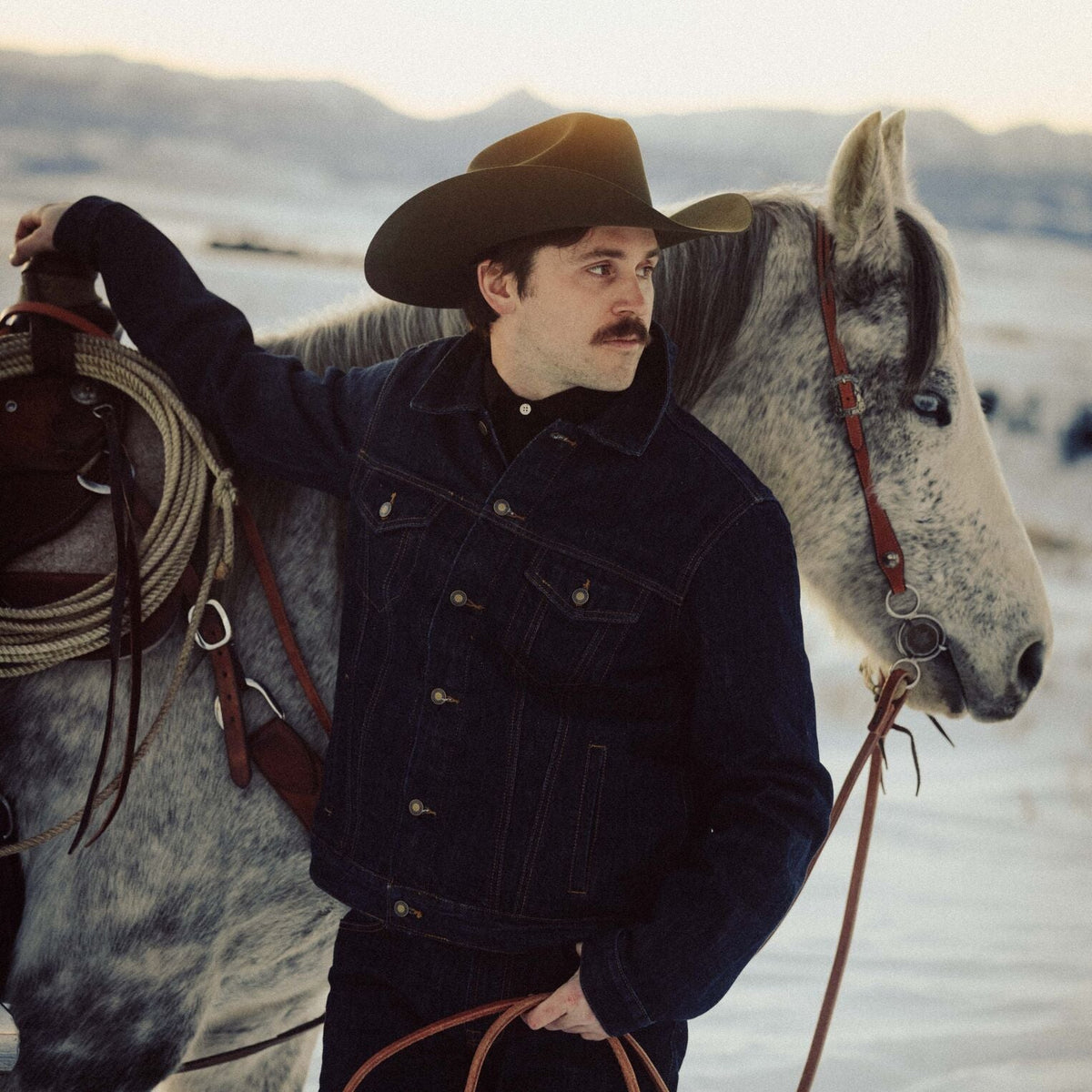 Stetson Corral 4X black western hat on the ranch
