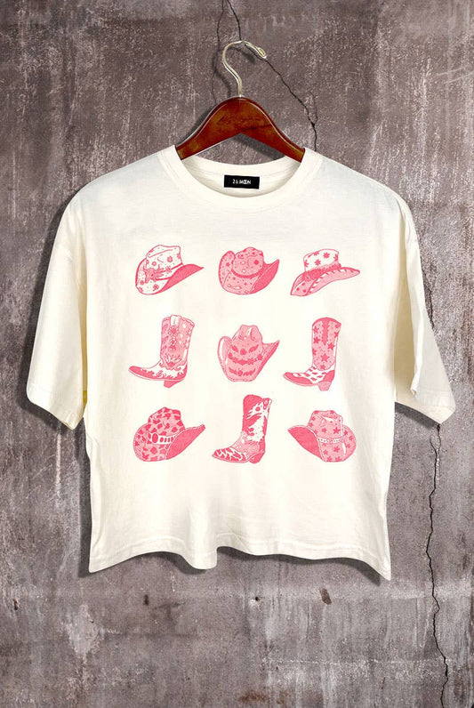 Cowgirl Boots & Hats Graphic Top