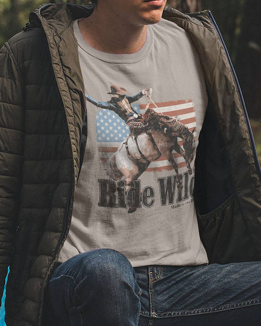 Ride Wild Cowboy Graphic T-Shirt
