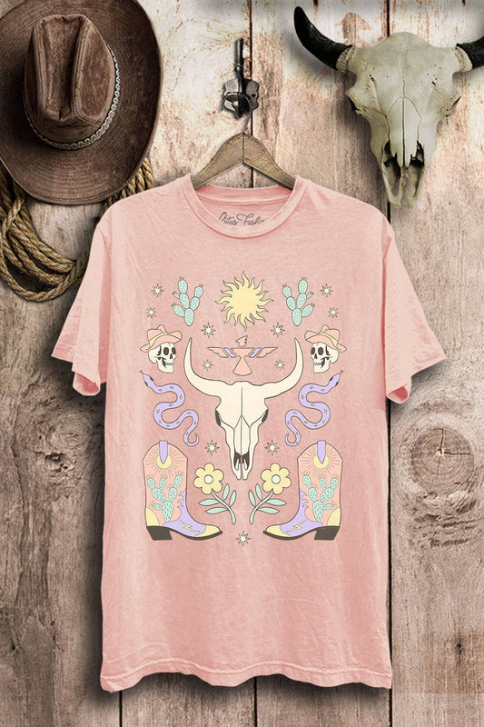 Desert Skull & Boots Tee