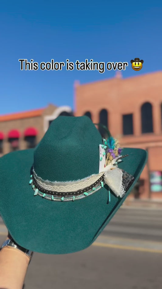Emerald Royale Turquoise Custom Cowgirl Hat | Women's Western Hat