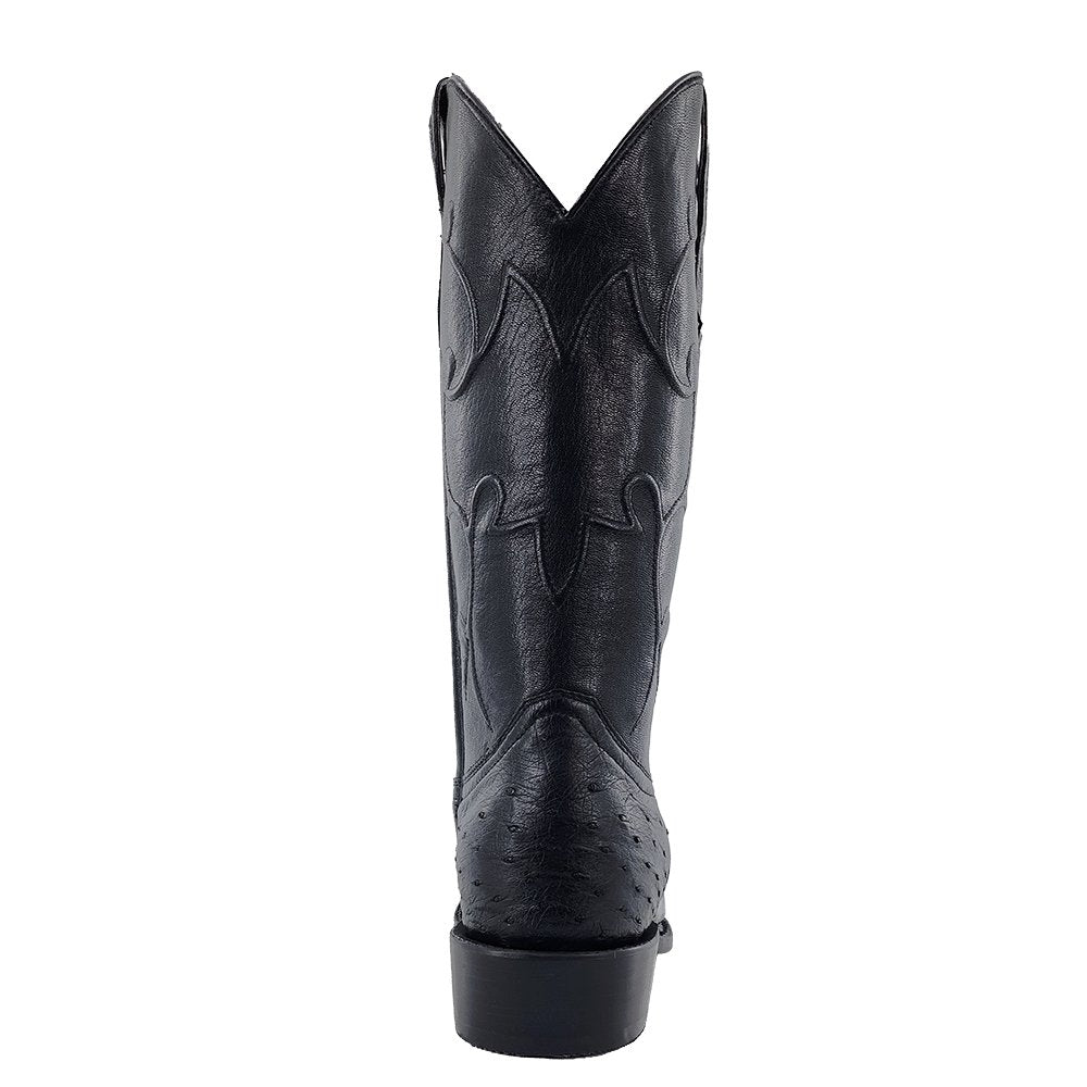R. Watson black St. Louis goat shaft with corded stitch pattern