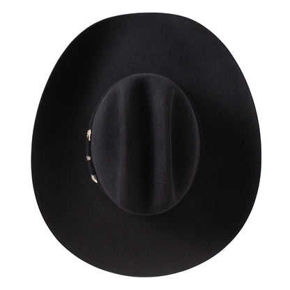 Stetson El Patron Black hat buckle and hatband detail